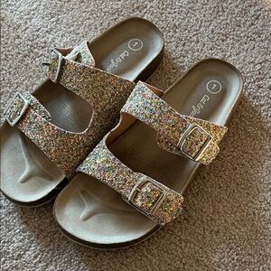 Cat & Jack Multicolor Glitter Kids Sandals